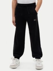Tommy Hilfiger Spodnie dresowe KG0KG09531 Czarny Regular Fit. Czarne spodnie dziewczęce Tommy Hilfiger, z bawełny. Za 329.99 zł.