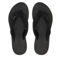 Japonki Emporio Armani. Czarne klapki damskie Emporio Armani, bez wzorów, bez obcasa. Za 459.99 zł.