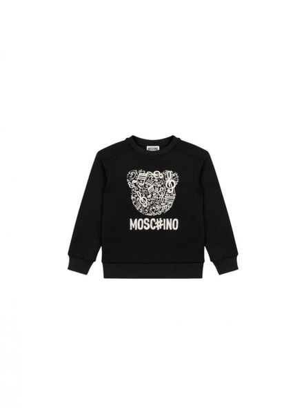 Bluza dziewczęce Moschino czarny. Czarne bluzy bez kaptura damskie MOSCHINO, l, z materiału. Za 520.95 zł.