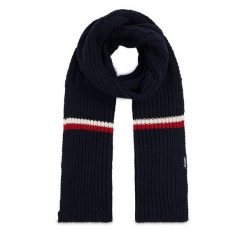 Szalik Tommy Hilfiger. Niebieskie szaliki męskie Tommy Hilfiger, bez wzorów. Za 439.99 zł.
