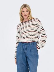 ONLY Sweter ze wzorem rozmiar: XS. Swetry klasyczne damskie Only, xs, ze splotem, bez kołnierzyka. Za 79.03 zł.