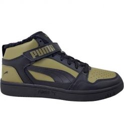 Buty do chodzenia męskie Puma Rebound Mid. Zielone buty sportowe na co dzień męskie Puma, z gumy, bez zapięcia, trekkingowe. Za 239.00 zł.