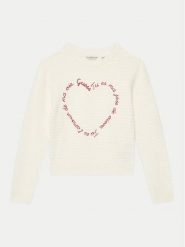 Guess Sweter J5GR00 Z3MZ0 Écru Regular Fit. Swetry dziewczęce Guess, z aplikacjami, z bawełny, bez kołnierzyka. Za 109.99 zł.