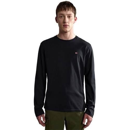 Koszulka sportowa męska Napapijri Salis Ls 1. Czarne t-shirty sportowe męskie Napapijri, l, bez ramiączek. Za 294.00 zł.