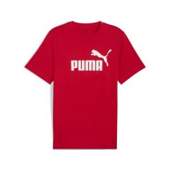 Męska koszulka Essentials z logo No. 1 PUMA. Czerwone t-shirty sportowe męskie Puma, m, z gumy, bez ramiączek, do biegania. Za 69.00 zł.