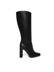 Steve Madden Kozaki Ally SM11002627 Czarny. Czarne kozaki damskie Steve Madden, ze skóry, bez obcasa, na słupku. Za 729.99 zł.