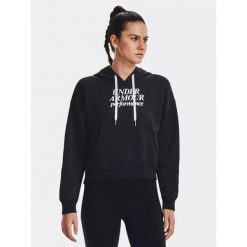 Bluza sportowa damska Under Armour Essential Script z kapturem. Czarne bluzy sportowe damskie Under Armour, l. Za 159.99 zł.