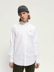 Scotch & Soda Koszula - Regular fit - w kolorze białym rozmiar: XL. Białe koszule męskie Scotch & Soda, xl, bez wzorów, z bawełny, bez kołnierzyka, bez ramiączek. Za 202.45 zł.
