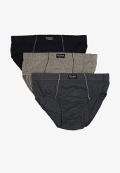 Wielokolorowe 3-Pack Majtki Bawełniane Slipy Derisya. Bokserki męskie Born2be, bez wzorów, z bawełny. Za 29.99 zł.
