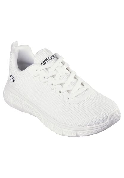 Buty do chodzenia damskie Skechers 117346W. Białe buty sportowe na co dzień damskie Skechers, bez wzorów, z materiału, trekkingowe. Za 319.00 zł.