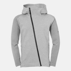 Kurtka z kapturem Uhlsport Pro. Czarne kurtki męskie UHLSPORT, m, bez wzorów, z dresówki, sportowe, z kapturem. W wyprzedaży za 309.50 zł.