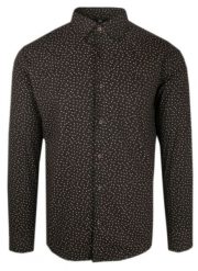 Elegancka Koszula o Taliowanym Kroju - Victorio - Brązowa, Mały Wzór. Brązowe koszule męskie Victorio, uniwersalny, bez wzorów, z bawełny, bez kołnierzyka, bez ramiączek. Za 195.00 zł.
