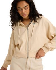 Bluza na zamek dla Kobiety NEVER BETTER Beżowy. Brązowe bluzy z kapturem damskie Roxy, m, z bawełny. Za 299.99 zł.