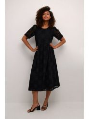 CULTURE Sukienka w kolorze czarnym rozmiar: XL. Czarne sukienki damskie Culture, xl, bez wzorów, z koronki, bez kołnierzyka, bez ramiączek, midi. Za 165.99 zł.