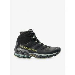 Buty turystyczne męskie La Sportiva Ultra Raptor II Mid Leather GTX. Czarne buty trekkingowe męskie La Sportiva, z materiału, za kostkę, bez zapięcia, trekkingowe. Za 1,094.72 zł.