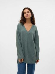 Vero Moda Sweter w kolorze zielonoszarym rozmiar: XS. Szare swetry klasyczne damskie Vero Moda, xs, bez kołnierzyka. Za 43.99 zł.