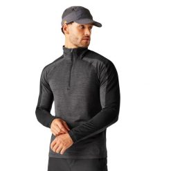Bluza Polarowa Męska Suwak Do Połowy Hepley. Czarne bluzy z kapturem męskie Regatta, l, z elastanu. Za 122.99 zł.