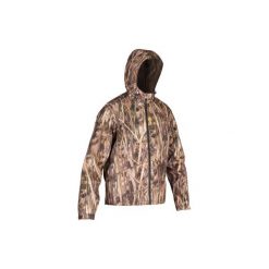 Kurtka myśliwska 100 WTP camo. Zielone kurtki treningowe męskie SOLOGNAC, m, bez wzorów, z materiału. Za 199.99 zł.