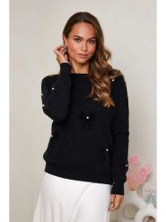 Soft Cashmere Sweter w kolorze czarnym rozmiar: 34/36. Czarne swetry klasyczne damskie Soft Cashmere, bez kołnierzyka. Za 114.17 zł.