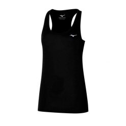 Koszulka do biegania damska Mizuno Impulse Core Tank. Czarne t-shirty damskie Mizuno, bez wzorów, bez kołnierzyka. Za 73.99 zł.