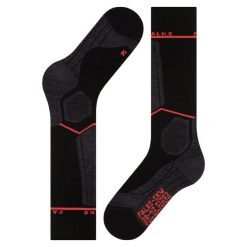 Damskie skarpety narciarskie Falke Compression. Brązowe skarpetki damskie Falke, bez wzorów, z elastanu. Za 267.00 zł.