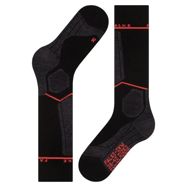 Damskie skarpety narciarskie Falke Compression. Brązowe skarpetki damskie Falke, bez wzorów, z elastanu. Za 267.00 zł.