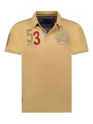 Geographical Norway Koszulka polo "Kelan" w kolorze beżowym rozmiar: S. Brązowe koszulki polo męskie Geographical Norway, s, bez wzorów, z bawełny, bez ramiączek. Za 39.49 zł.