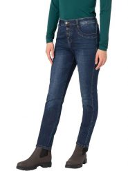 Timezone Dżinsy "Raven" - Regular fit - w kolorze granatowym rozmiar: W28/L28. Niebieskie jeansy damskie Timezone, z podwyższonym stanem. Za 113.90 zł.