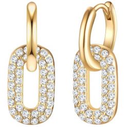 Lulu & Jane Kolczyki Stop metali Żółte złoto 1 ct Damski. Żółte kolczyki damskie Lulu & Jane, pozłacane. Za 239.99 zł.