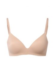 Calvin Klein biustonosz bez drutów Kobiety Sztuczne włókno beżowy, 85C. Brązowe biustonosze CALVIN KLEIN, bez wzorów, z włókna. Za 199.95 zł.
