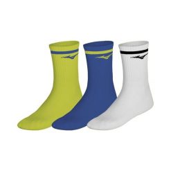 Skarpety Mizuno Training With Line 3. Niebieskie skarpetki damskie Mizuno, bez wzorów, z elastanu. Za 39.99 zł.