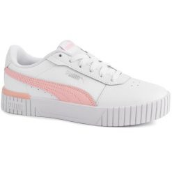 Damskie buty sportowe sneakersy białe PUMA CARINA. Białe buty sportowe na co dzień damskie APURNA, bez wzorów, trekkingowe. Za 145.00 zł.