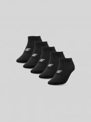 4F Skarpetki krótkie (5-pack) damskie - czarne 39-42. Czarne skarpetki damskie 4f, bez wzorów, z bawełny. Za 59.99 zł.