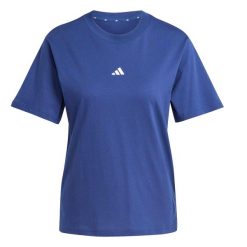 Koszulka damska adidas Essentials Small Logo. Niebieskie bluzki sportowe damskie Adidas, xs, bez wzorów, z bawełny, bez ramiączek. Za 124.40 zł.