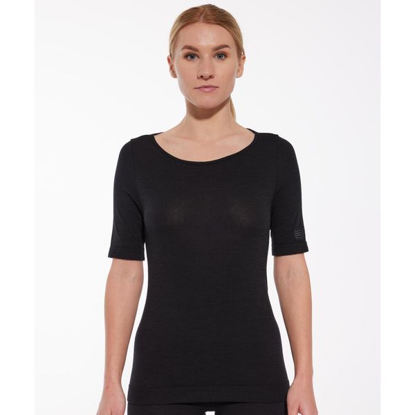 Koszulka damska z krótkim rękawem Brubeck JOGA MERINO. Czarne t-shirty damskie Brubeck, bez wzorów, bez kołnierzyka. Za 199.99 zł.