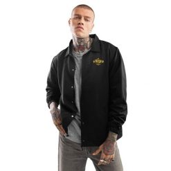 Kurtka sportowa męska coach Surf SIROKO Sultans. Czarne kurtki treningowe męskie SIROKO, m, bez wzorów, z materiału. Za 169.00 zł.