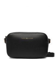 Tommy Hilfiger Torebka Th Logo Camera Bag AW0AW18115 Czarny. Czarne listonoszki damskie Tommy Hilfiger, bez wzorów, ze skóry, bez dodatków. Za 409.99 zł.