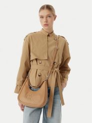 Calvin Klein Torebka Bold Ck Small Crescent LV04F3561G Beżowy. Brązowe torebki klasyczne damskie CALVIN KLEIN, bez wzorów, ze skóry, bez dodatków. Za 409.99 zł.