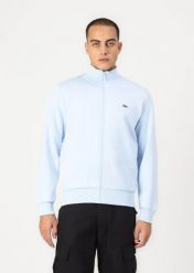 Bluza sportowa męska Lacoste SH9622 00 T01. Niebieskie bluzy bez kaptura męskie Lacoste, l, z bawełny. Za 299.00 zł.
