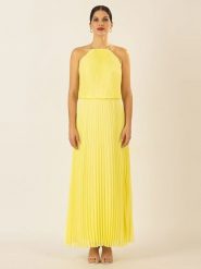 APART Sukienka w kolorze żółtym rozmiar: 38. Żółte sukienki damskie Apart, bez wzorów, bez kołnierzyka, bez ramiączek, maxi. Za 260.99 zł.