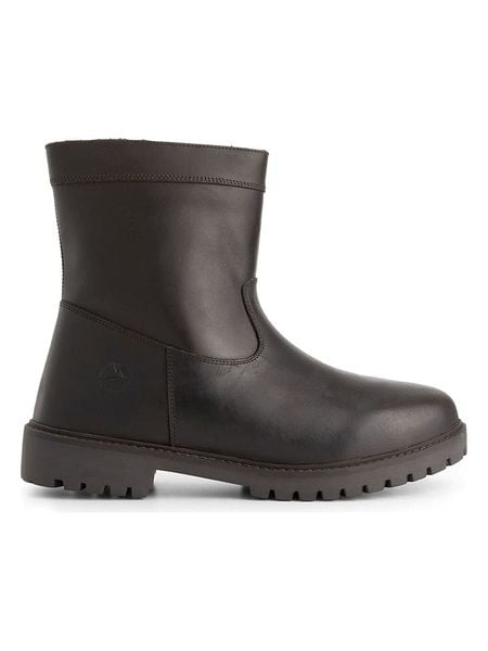 TRAVELIN' Skórzane botki "Husby" w kolorze brązowym rozmiar: 42. Brązowe buty zimowe męskie Travelin', z materiału, bez zapięcia. Za 304.99 zł.