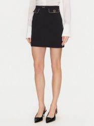 Elisabetta Franchi Spódnica mini GO-T03-51E2 Czarny Regular Fit. Czarne spódniczki damskie Elisabetta Franchi, bez wzorów, z syntetyku, mini. Za 729.99 zł.