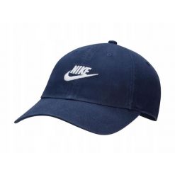 Czapka z daszkiem NIKE. Niebieskie czapki męskie Nike, bez wzorów, sportowe. Za 129.00 zł.