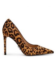 Steve Madden Skórzane czółenka w kolorze jasnobrązowo-czarnym rozmiar: 42. Brązowe czółenka damskie Steve Madden, bez wzorów, bez obcasa, na szpilce. Za 218.57 zł.