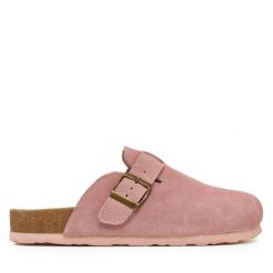 Klapki DeeZee. Czerwone klapki damskie DeeZee, bez wzorów, bez obcasa. Za 169.99 zł.
