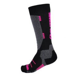 Skarpety narciarskie Blizzard Wool Sport Ski Merino black/pink. Czarne skarpetki damskie BLIZZARD, bez wzorów. W wyprzedaży za 64.99 zł.
