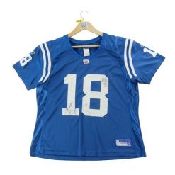 Second life - Koszulka damska NFL Indianapolis Colts - Stan dobry. Niebieskie bluzki sportowe damskie NFL, l, bez wzorów, z materiału, bez ramiączek. Za 85.16 zł.