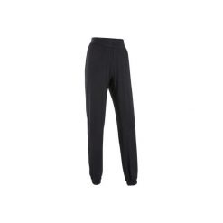 Luźne spodnie modułowe do tańca nowoczesnego damskie czarne. Czarne spodnie sportowe damskie DOMYOS, l, z elastanu, na fitness i siłownię. Za 54.99 zł.