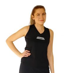 Koszulka tenisowa damska Karakal Pro Tour Vest. Czarne bluzki sportowe damskie KARAKAL, l, z materiału, bez kołnierzyka, bez ramiączek. Za 62.99 zł.