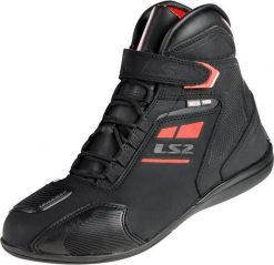 Buty Ls2 Garra Man WP Czarno-Czerwone 45 - Sportowe i Wygodne. Czarne buty sportowe na co dzień męskie L2S, z materiału, bez zapięcia, rowerowe. Za 756.95 zł.